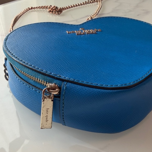 Kate Spade Vibrant Blue Heart Mini Bag as is - Picture 2 of 8